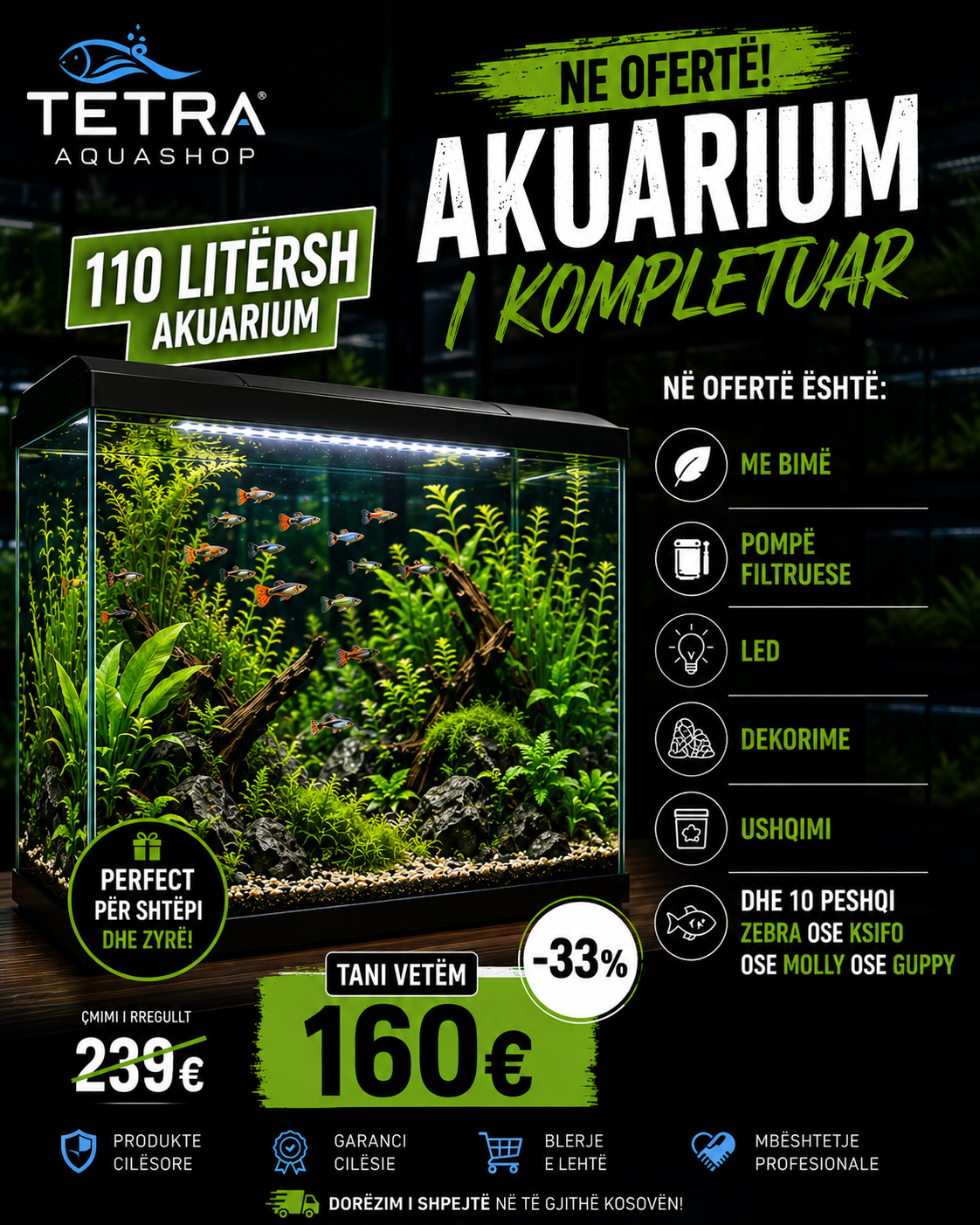 Akuarium set - 110L